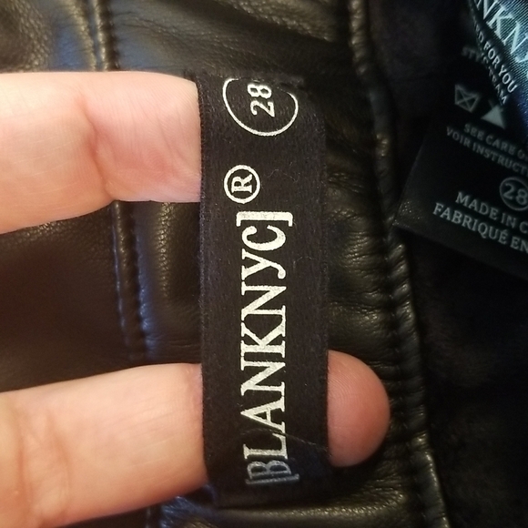 💕BLANKNYC💕 Belted Paperbag Waist Vegan Pants ~ Dark Secrets Black 28 NWT - Picture 12 of 13